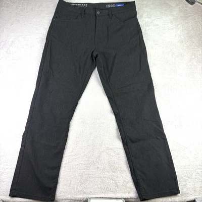 Calça IZOD masculina 34x30 elástica golfe vantagem desempenho esportes ajuste reto - Imagem 1 de 4