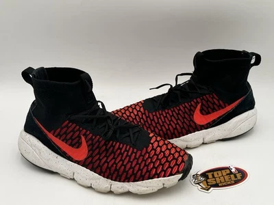 Nike Air Footscape Magista Flyknit Black Red Size 9.5 Authentic Used Trainer OG - Image 1 of 4