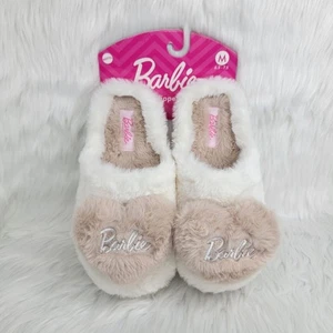 Barbie Faux Fur Memory Foam Slip-On Slippers Womens Size. M (6.5 - 7.5) NEW. - Picture 1 of 4