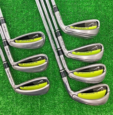 ◼️7pcs◼️ NIKE SlingShot 4D Iron Set 7clubs 4-9,Pw Steel Shaft Flex S Stiff Used - Image 1 of 4