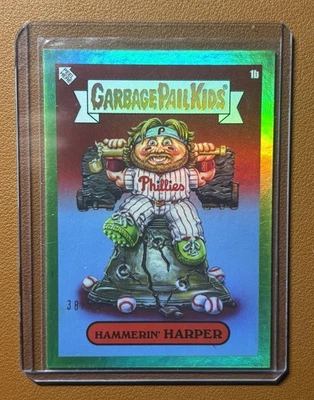 Hammerin' Bryce Harper GREEN /75 2023 Topps MLB x Garbage Pail Kids #1b - Image 1 of 2