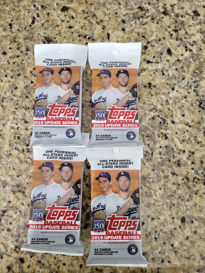 (4)-2019 Topps Update Series Baseball Sealed Fat Packs  - Guerrero-Suarez RC?? - Image 1 of 1