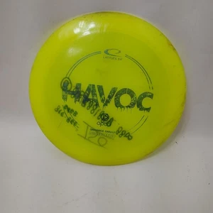 USED Latitude 64 Opto Havoc 176g Yellow Silver Foil Distance Driver Golf Disc - Picture 1 of 7