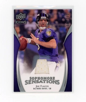 2009 Upper Deck Icons Sophomore Sensations Joe Flacco Relic #SS-JF /299 - Image 1 of 2
