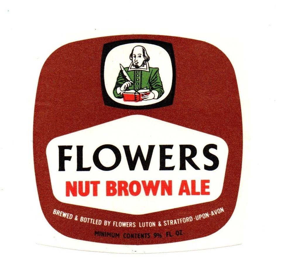 England - Vintage Beer Label - Flowers, Luton & Stratford - Nut Brown Ale - Image 1 of 1