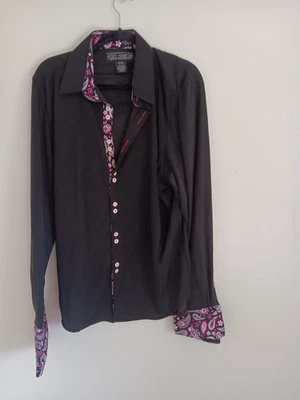 Camisa de vestir XXL Anton Alexander Active Collection negra manga larga para hombre Foto 1 de 2