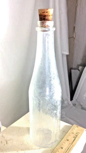 Botella de bebidas de vidrio transparente vintage con corcho - usada en excelente estado - Imagen 1 de 4