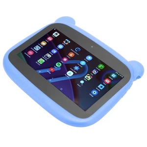Blue UK Plug 7in Kids Tablet 2G RAM 32G ROM Cartoon Bear Shape Tablet For An NEW - Afbeelding 1 van 12