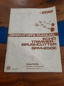Genuine Echo Trimmer/Brushcutter SRM-250E Operator's Manual - Picture 1 of 4