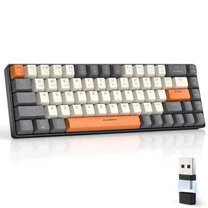 RK68 Wireless 60% Mechanical Gaming Keyboard Mini Bluetooth Hot Swappable for PC - Picture 1 of 7