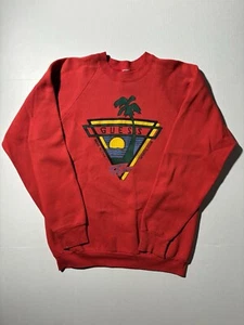 Vtg Guess Jeans Sports Wear Crewneck Sweatshirt Made In USA Red Large 90’s - Picture 1 of 9