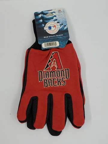 Arizona Diamondbacks Work Utility Adult Gloves Non Slip MLB Palm Grip -NEW W/TAG Cover