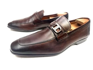 Magnanni “RASO II” Brown Leather Loafers Size 11.5 MSRP $398 - Picture 1 of 11