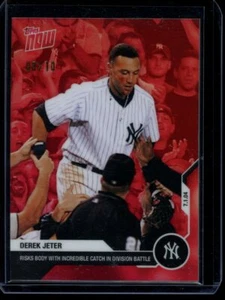 2020 Topps Now Chrome #DJ3 Derek Jeter Career Retrospective Red Refractor #d /10 - Picture 1 of 2