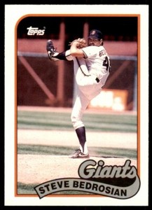 1989 Topps Traded Steve Bedrosian .  San Francisco Giants #8T