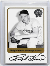 RALPH KINER 2001 FLEER GREATS OF THE GAME CERTIFIED AUTOGRAPH