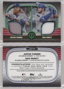 2022 Topps Tribute Dual Relics 2 Player Green /99 Max Muncy Justin Turner