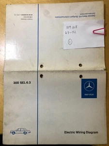 Genuine Mercedes Wiring Diagram 1969-1972 300 SEL 6.3 (109.018) Euro Spec - Picture 1 of 3