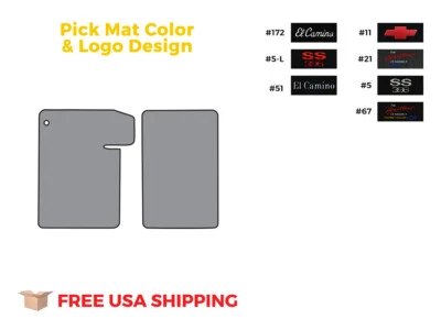 FITS 1964-1967 Chevrolet El Camino Floor Mat 2pc Loop Foto 1 de 4