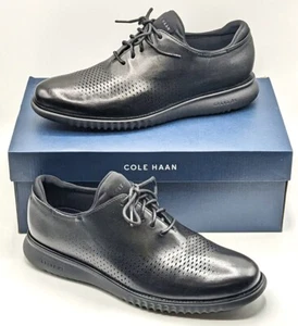 Cole Haan Men’s 2 Zerogrand Laser Wingtip Oxford Leather Dress Shoe [Black] NEW - Picture 1 of 21