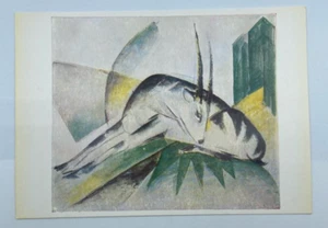 Vintage Franz Marc Die Gazelle Postkarte, bedruckt in England - Bild 1 von 3
