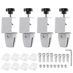 1.7x1.3x2.4" Desk Divider Support Clamp 4 Pcs Aluminum Desk Shield Clamp Desk... - Picture 1 of 7