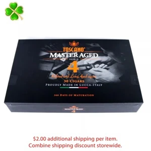 Caja de cigarros de madera vacía Toscano Master envejecida serie 4 11,5" x 7,25" x 2" - Imagen 1 de 12