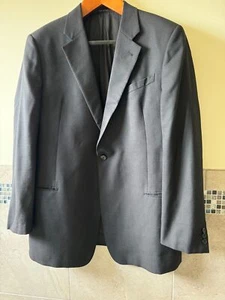 ARMANI COLLEZIONI Black Wool Silk Jacket SZ IT 46 L EUC - Picture 1 of 4