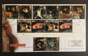 GB 2004 Woodland Animals Set + Cylinder Block on First Day Cover, Woodland Close - Picture 1 of 1