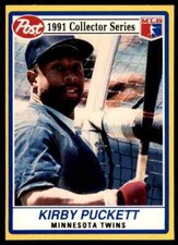 1991 POST COLLECTOR SERIES ODDBALL KIRBY PUCKETT MINNESOTA TWINS #28 OF 30