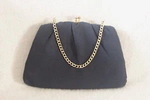 VINTAGE Handmade Blue Chiffon Handbags / Clutch * VG - Picture 1 of 4