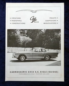 Carosserie Ghia S.A.Aigle, originale Werbung aus 1960 - Picture 1 of 1