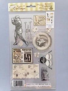 Create-a-Collage GAMES Rub-On Transfers ROY-527, Sheet 14cmx24cm (5.5x9.5") - Picture 1 of 2