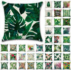 Tropical Plant Green Leaves Garden Cushion Cover Square Throw Pillow Case Flower