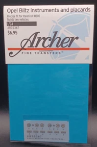 Archer | No. AR35367 | 1:24 Opel Blitz instruments & Placards Transfers - Picture 1 of 1