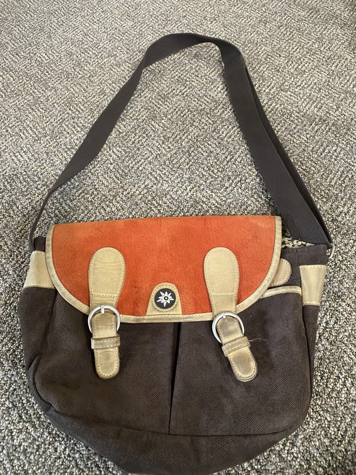 Bolso Bandolera Sherpani Trevina Marrón Y Naranja Bolsillos Integrados Botella De Agua Foto 1 de 4