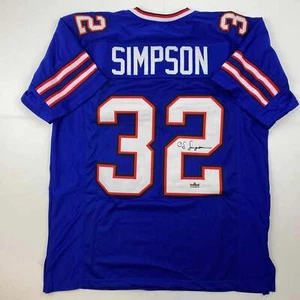 Facsimile Autographed OJ O.J. Simpson Buffalo Blue Reprint Jersey Size Men's XL - Picture 1 of 4