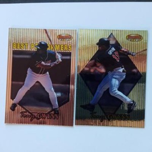 Tony Gwynn 1999 Bowmans Best #57 & #98 Padres