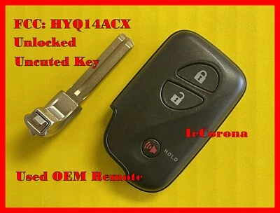 OEM 2010-2017 LEXUS RX350 RX450h CT200 KEYLESS REMOTE HYQ14ACX UNLOCKED - Image 1 of 3