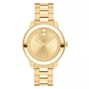 Reloj para mujer Movado BOLD Verso amarillo pálido chapado en oro acero inoxidable 3600750 - Imagen 1 de 5