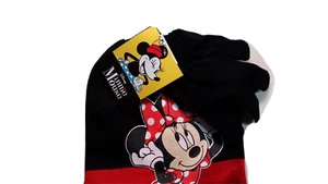 MINNIE MOUSE HAT WITH FUR STYLE POM POM AND GLOVE SET FOR CHILDREN ONE SIZE FITS - Picture 1 of 1