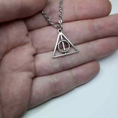 Collana catena Acciaio HARRY POTTER con ciondolo DONI DELLA MORTE da Uomo Donna - Immagine 1 di 4