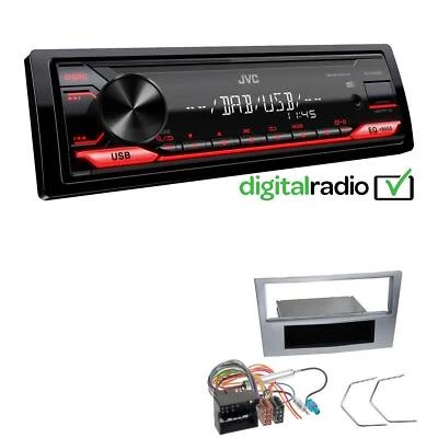JVC 1-DIN Digital Media Autoradio DAB+ USB AUX für Opel Corsa D matt chrom - Bild 1 von 4