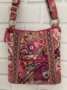 Vera Bradley Crossbody Hipster Handbag Pink Very Berry Paisley Adjustable Strap - Picture 1 of 12