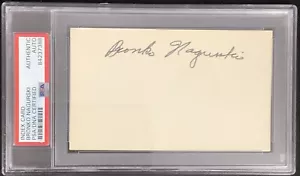 Bronko Nagurski Signed Index Card Cut Football Autograph Bears HOF PSA/DNA - Picture 1 of 3