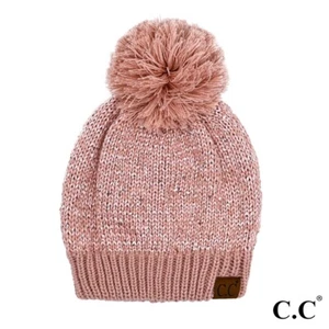 CC Rose Sequin Pom Beanie - Picture 1 of 1