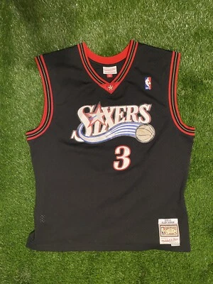 Mitchell & Ness Allen Iverson Philadelphia 76ers Swingman Black Jersey HWC XL - Image 1 of 4