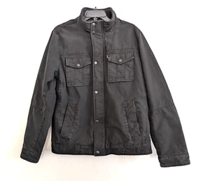 Chaqueta LEVIS Para Hombre S Negra Denim Camionero Cuello Simulado Bolsillos a Presión Informal Motociclista - Imagen 1 de 14