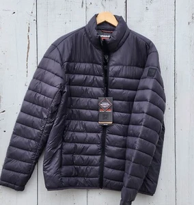 Hawke & CO COAT PUFFER JACKET Gray Featherless Fill Men Sz L NEW - Picture 1 of 6