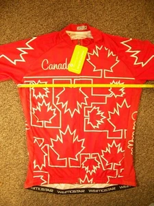 WEIMOSTAR CYCLING JERSEY XL (Canada / red / Full Zipper) - NEW! WOW! L@@K! - Picture 1 of 4